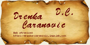 Drenka Caranović vizit kartica